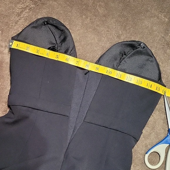 Jarlo Valentina Deep V Plunge Strapless Tailored Jumpsuit / Sz 2 / Black - Picture 12 of 17